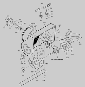 Auger Housing Diagram and Parts List for 629106X61A 2005 Briggs and Stratton Snow Blower